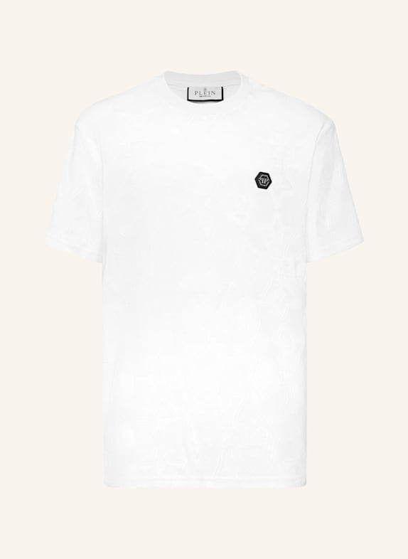 PHILIPP PLEIN T-Shirt Rundhalsausschnitt Ss CREST WEISS