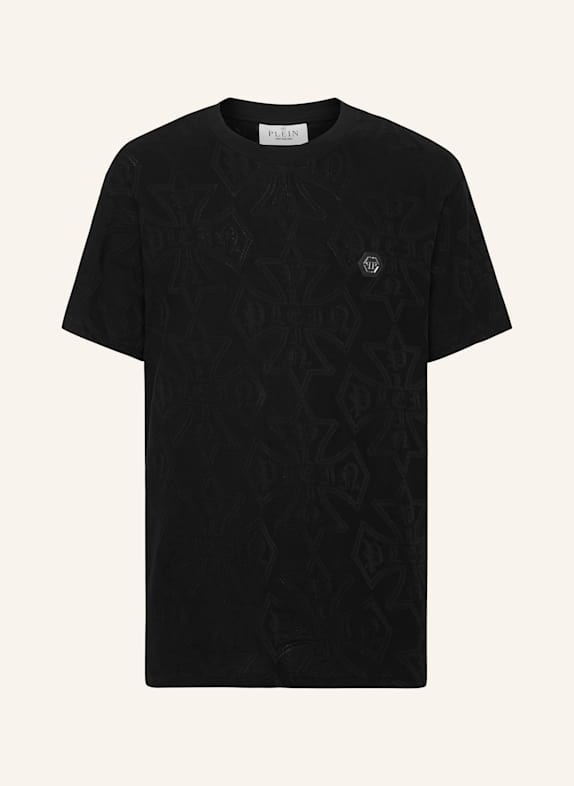 PHILIPP PLEIN T-Shirt Rundhalsausschnitt Ss CREST SCHWARZ