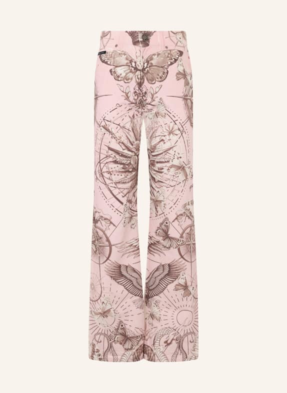 PHILIPP PLEIN PHILIPP PLEIN Straight Cut Jeans Butterfly Tattoo WEISS
