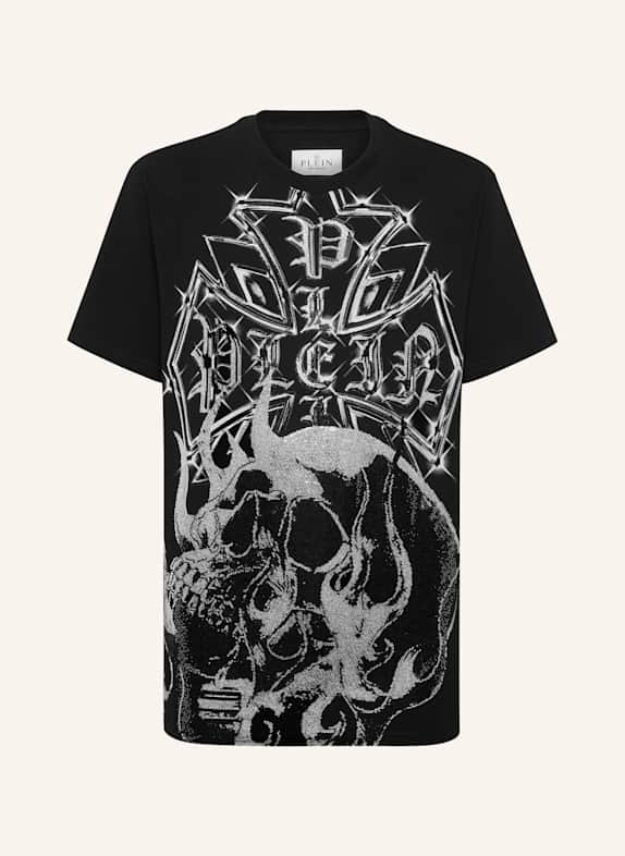 PHILIPP PLEIN T-Shirt Rundhalsausschnitt Ss SKULL SCHWARZ