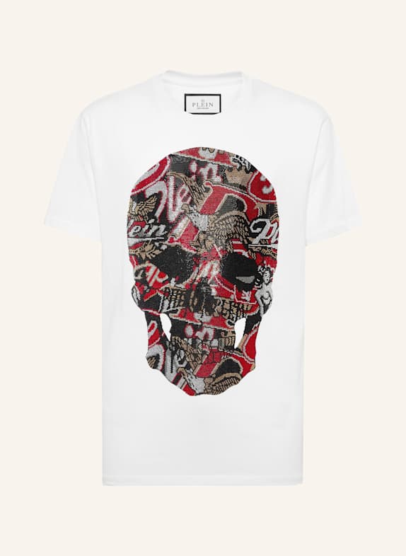 PHILIPP PLEIN T-Shirt Rundhalsausschnitt Ss SKULL WEISS