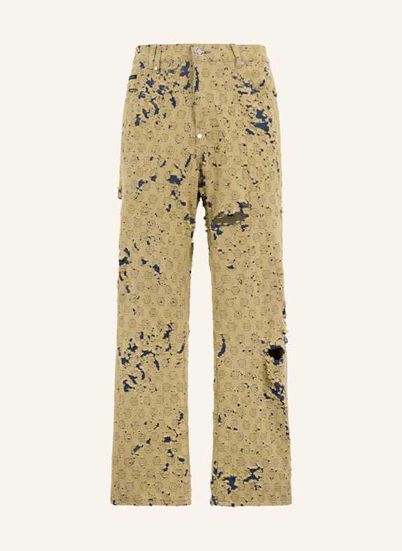 PHILIPP PLEIN PHILIPP PLEIN Destroyed Beach Boy Fit Jeans Monogram BEIGE