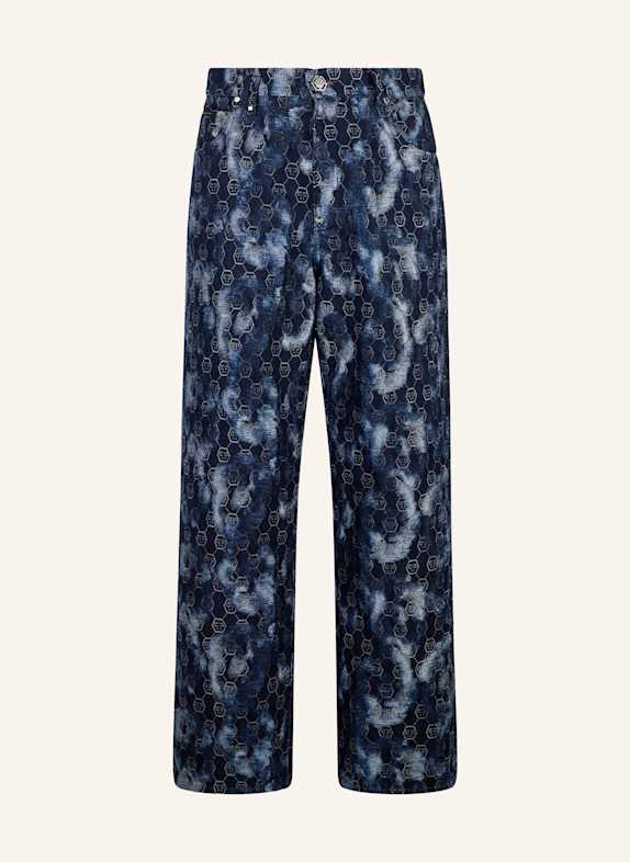 PHILIPP PLEIN PHILIPP PLEIN Beach Boy Fit Jeans Jacquard Monogram DUNKELBLAU