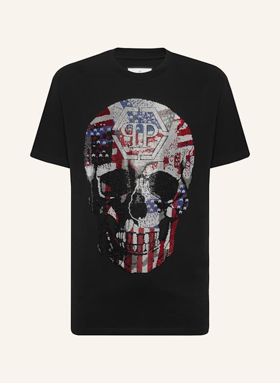 PHILIPP PLEIN T-Shirt Rundhalsausschnitt Ss SKULL SCHWARZ