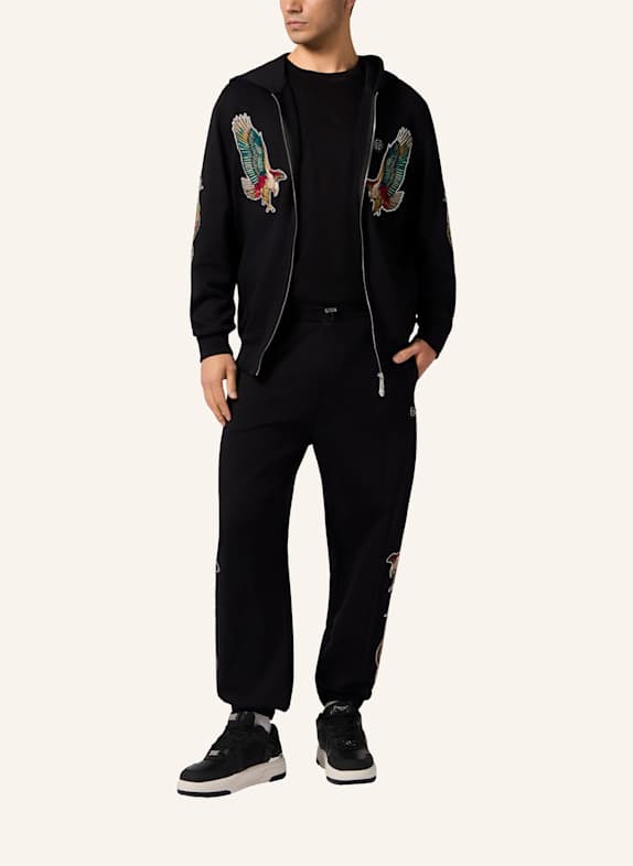 PHILIPP PLEIN Kapuzen-Sweatjacke TATTOO SCHWARZ