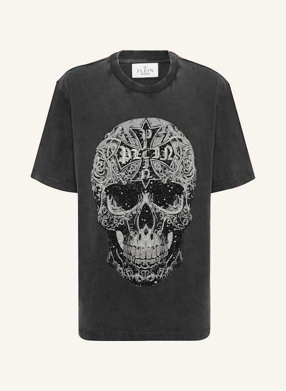 PHILIPP PLEIN T-Shirt Rundhalsausschnitt Ss SKULL SCHWARZ