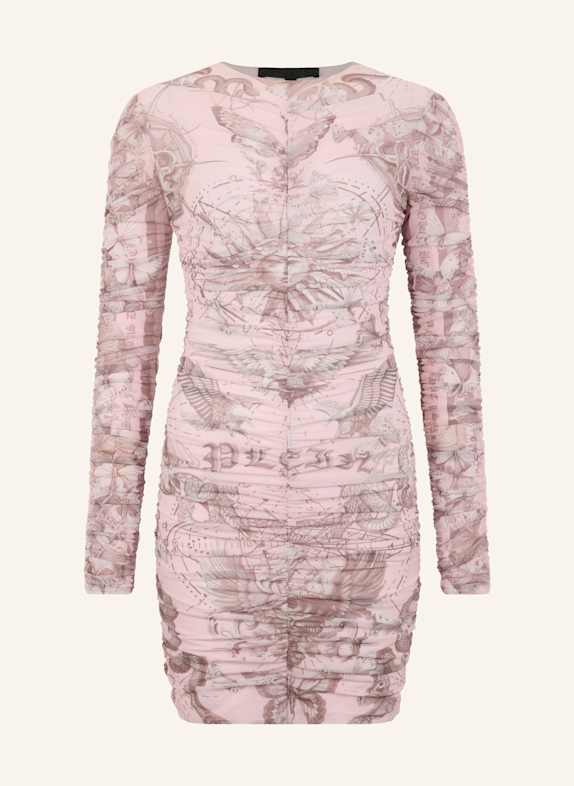 PHILIPP PLEIN PHILIPP PLEIN Wrinkled Mini Dress Butterfly Tattoo ROSA