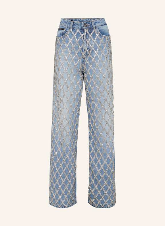 PHILIPP PLEIN Skater-Passform CRYSTAL HELLBLAU