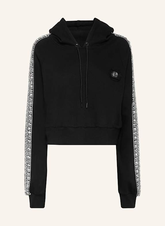 PHILIPP PLEIN Kapuzen-Sweatjacket CRYSTAL SCHWARZ