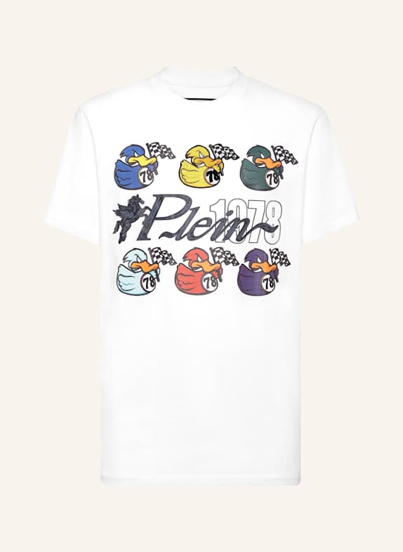PHILIPP PLEIN T-Shirt Rundhalsausschnitt Ss DUCK WEISS
