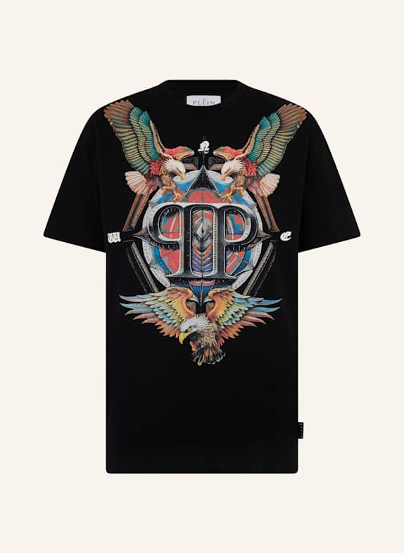 PHILIPP PLEIN PHILIPP PLEIN Round Neck T-Shirt Eagle Tattoo SCHWARZ