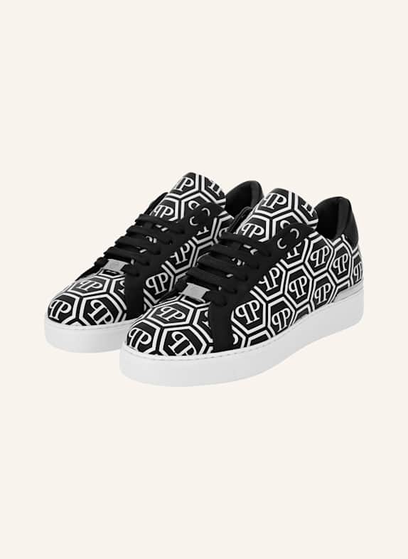 PHILIPP PLEIN Lo-Top Turnschuhe MONOGRAM SCHWARZ