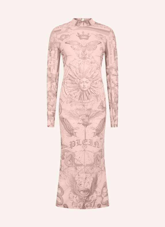 PHILIPP PLEIN PHILIPP PLEIN Tulle Maxi Dress Open Back Butterfly Tattoo ROSA