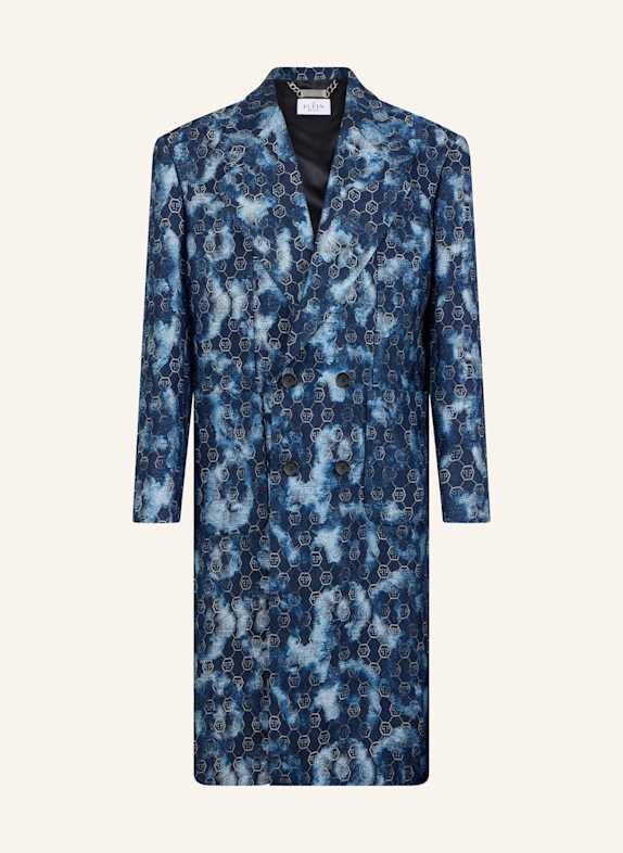 PHILIPP PLEIN PHILIPP PLEIN Jacquard Denim Coat Monogram DUNKELBLAU