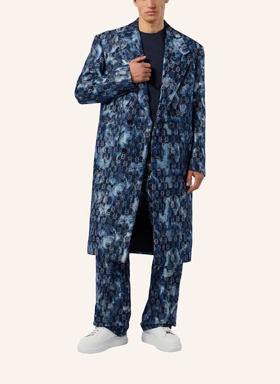 PHILIPP PLEIN PHILIPP PLEIN Jacquard Denim Coat Monogram DUNKELBLAU