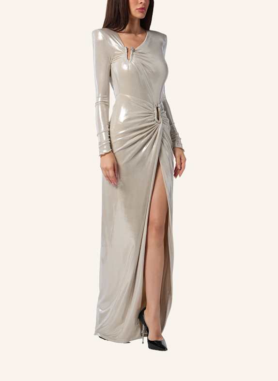 PHILIPP PLEIN Langes Kleid SILBER