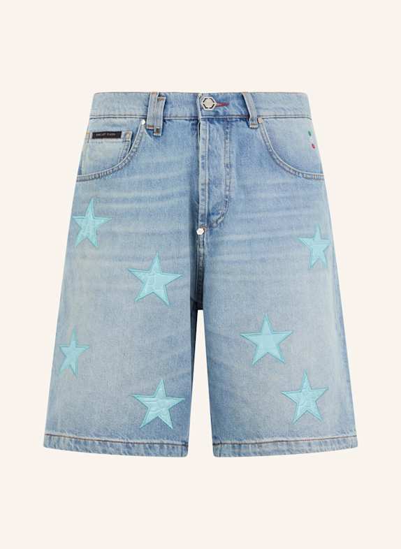 PHILIPP PLEIN PHILIPP PLEIN Denim Shorts Cocco Stars HELLBLAU
