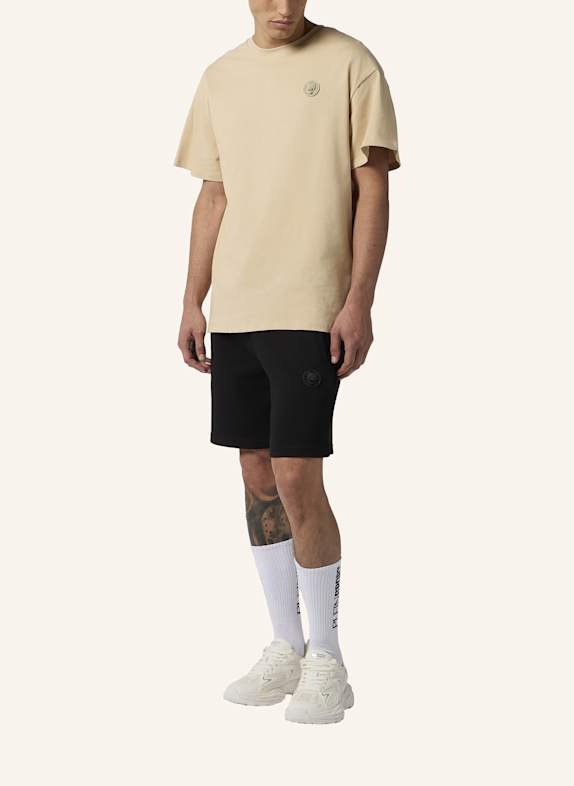 PLEIN SPORT Kurzarm-Rundhals-T-Shirt TIGER SCHWARZ