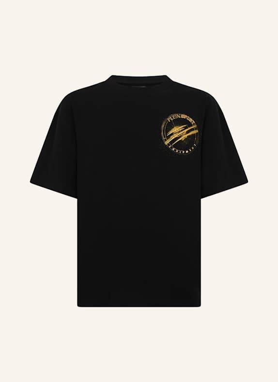 PLEIN SPORT PLEIN SPORT Round Neck T-Shirt Chrome Scratch Edition SCHWARZ