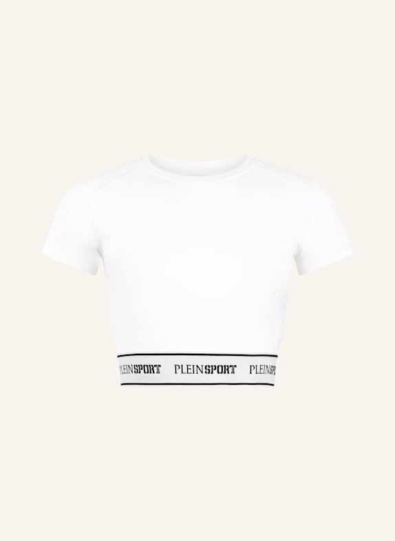PLEIN SPORT PLEIN SPORT Fleece Cropped T-Shirt WEISS
