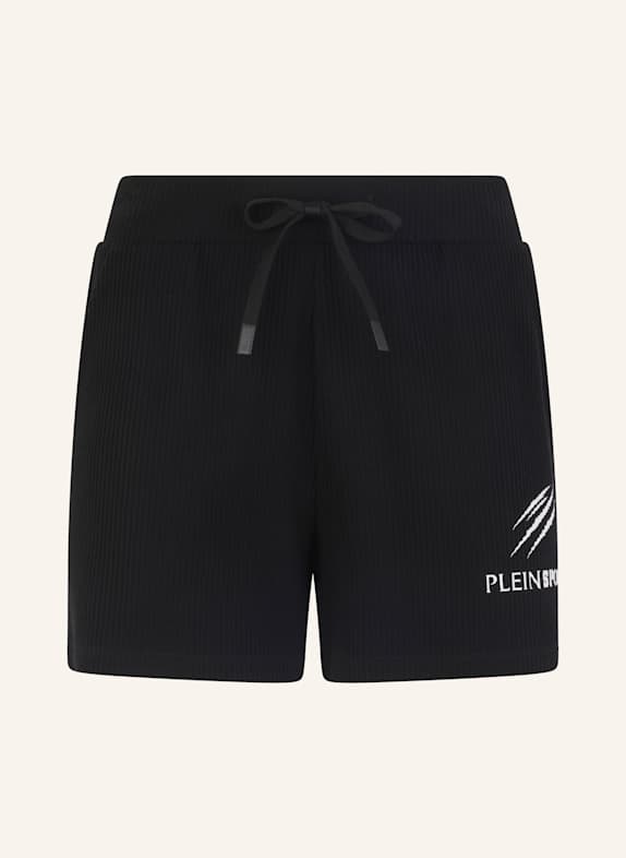 PLEIN SPORT PLEIN SPORT Ribbed Loose Fit Shorts Scratch SCHWARZ