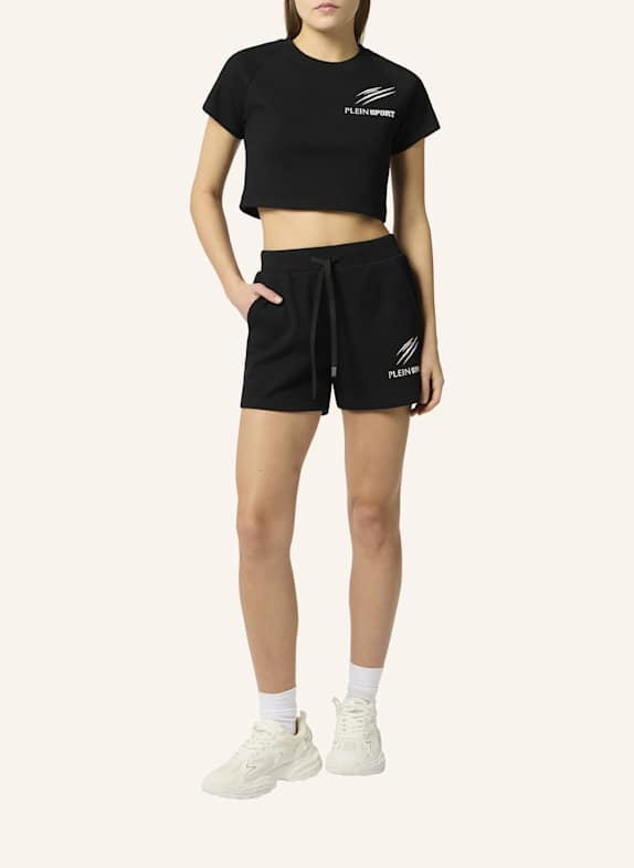 PLEIN SPORT Jogging-Shorts SCRATCH SCHWARZ