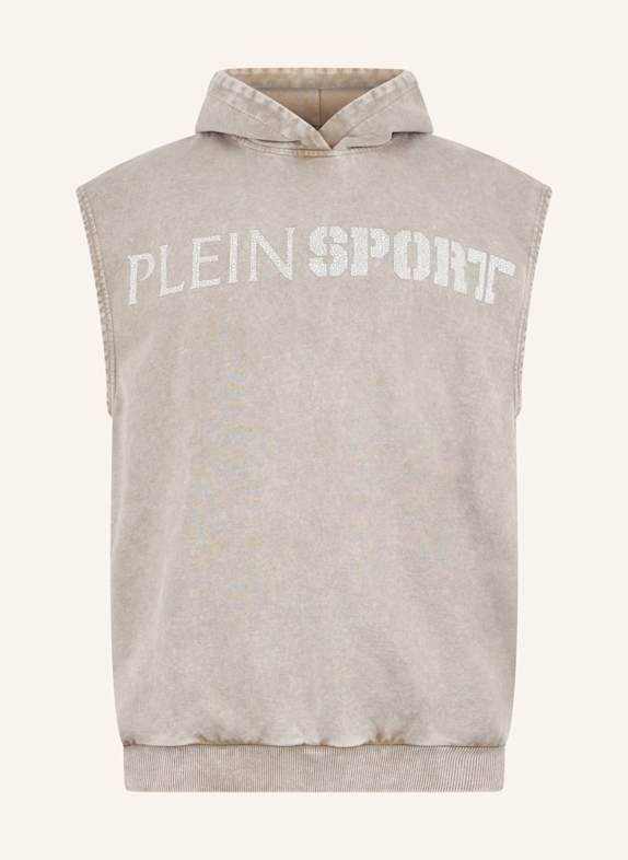 PLEIN SPORT PLEIN SPORT Hoodie Vest Crackle Scratch BEIGE