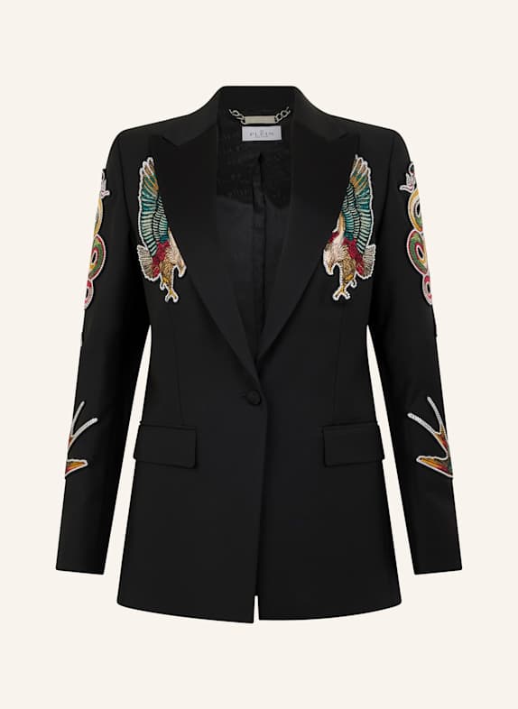 PHILIPP PLEIN PHILIPP PLEIN Boyfriend's Fit Blazer Tattoo Patches SCHWARZ
