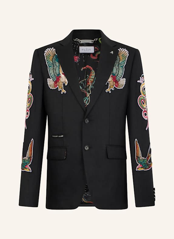 PHILIPP PLEIN PHILIPP PLEIN Gigolo Fit Blazer Tattoo Embroidery SCHWARZ