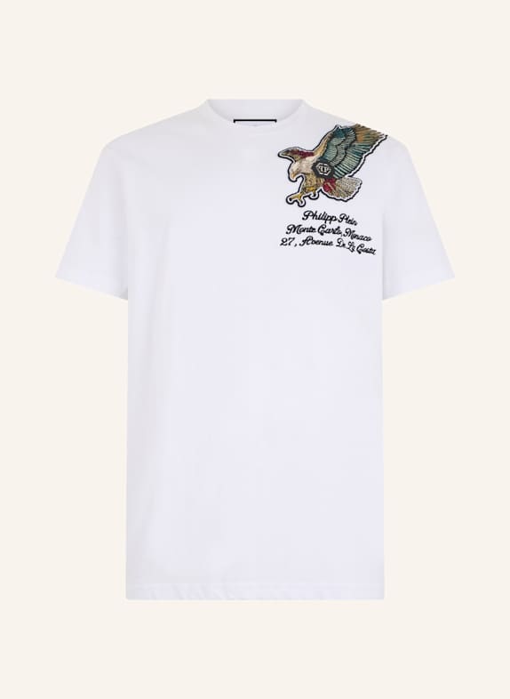 PHILIPP PLEIN PHILIPP PLEIN Round Neck T-Shirt Eagle Montecarlo WEISS