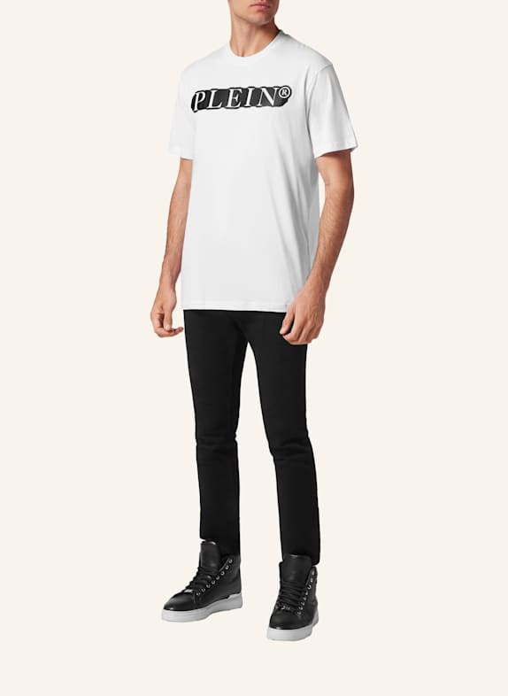PHILIPP PLEIN Rundhals-T-Shirt WEISS