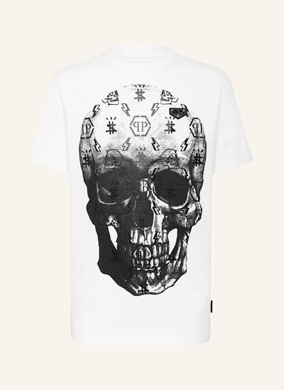 PHILIPP PLEIN T-Shirt SKULL WEISS
