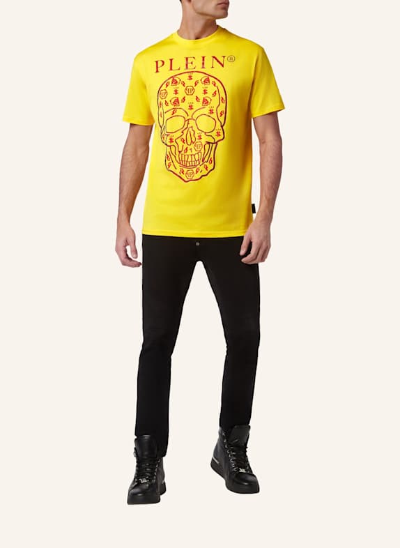 PHILIPP PLEIN Rundhals-T-Shirt GELB
