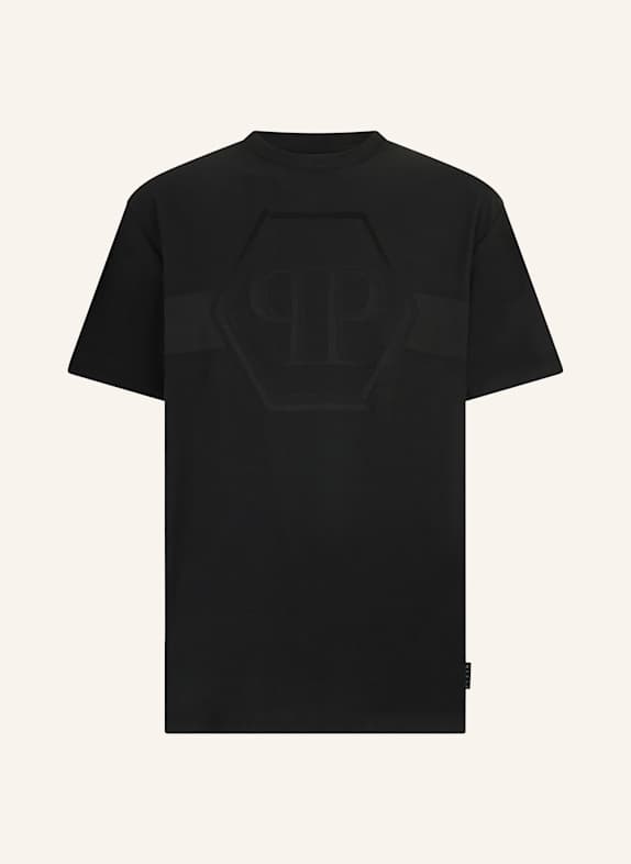 PHILIPP PLEIN T-Shirt Rundhalsausschnitt Ss HEXAGON SCHWARZ