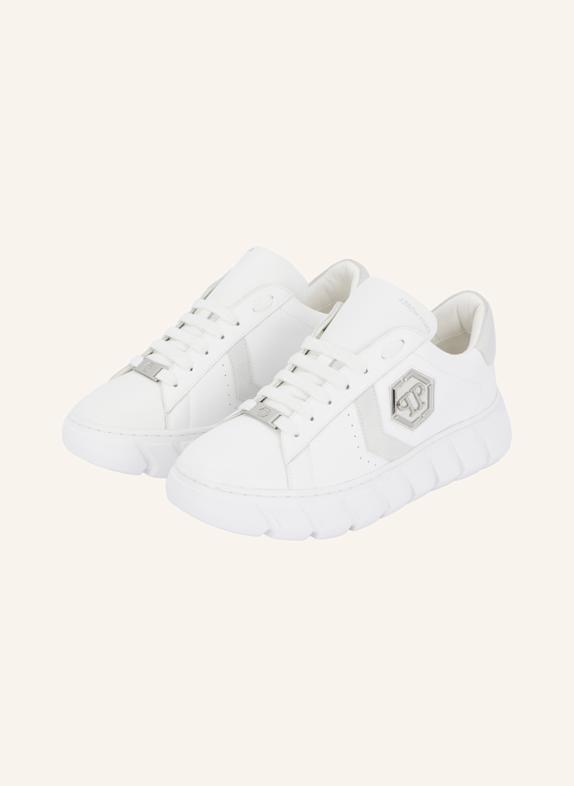 PHILIPP PLEIN Lo-Top Turnschuhe HEXAGON WEISS