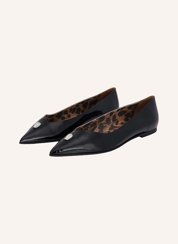 PHILIPP PLEIN Ballerinas SKULL SCHWARZ