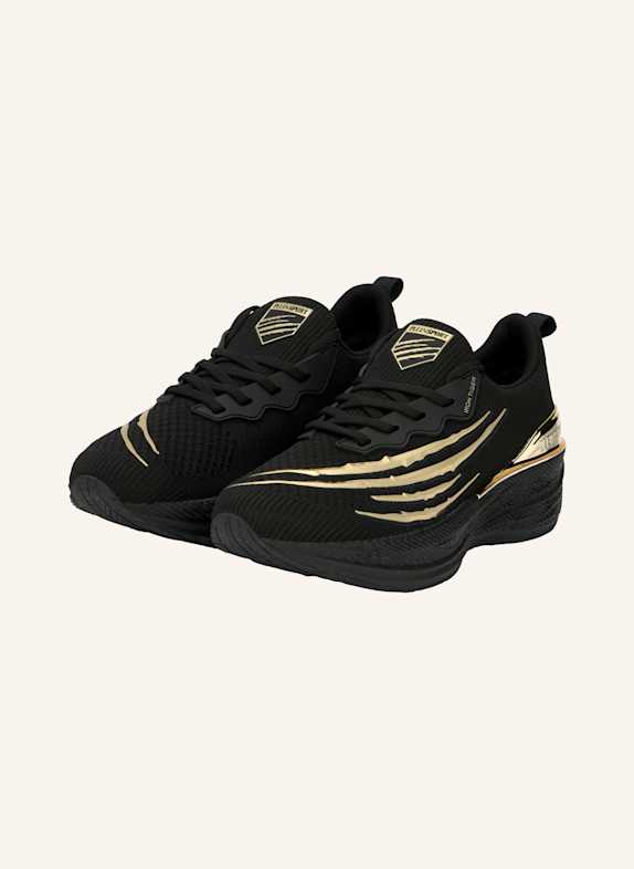 PLEIN SPORT Lo-Top Turnschuhe TIGER SCHWARZ