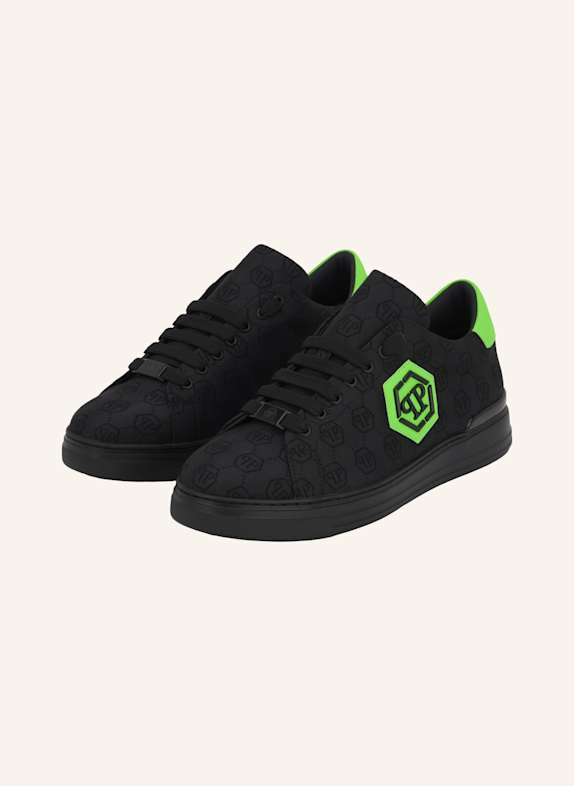PHILIPP PLEIN Lo-Top Turnschuhe MONOGRAM SCHWARZ