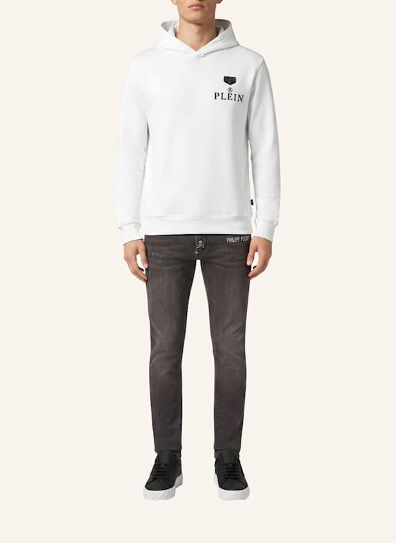 PHILIPP PLEIN Kapuzen-Sweatshirt WEISS