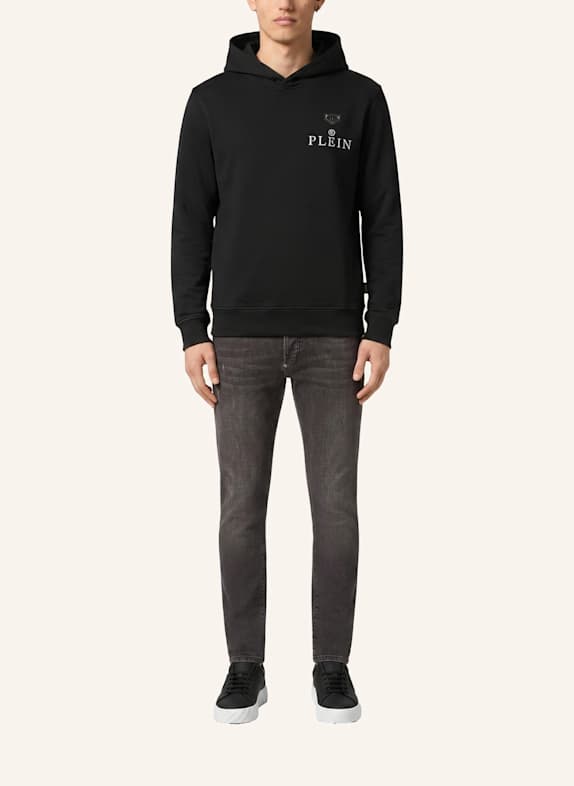 PHILIPP PLEIN Kapuzen-Sweatshirt SCHWARZ