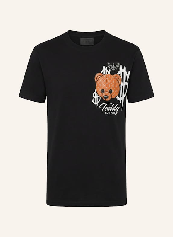 PHILIPP PLEIN T-Shirt Rundhalsausschnitt Ss TEDDY SCHWARZ