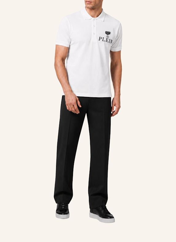 PHILIPP PLEIN Kurzarm-Poloshirt WEISS