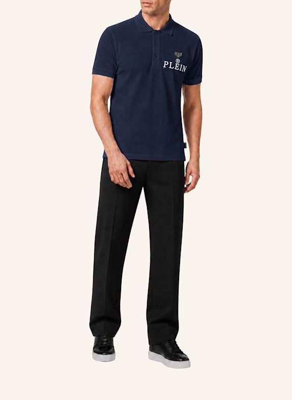 PHILIPP PLEIN Kurzarm-Poloshirt DUNKELBLAU