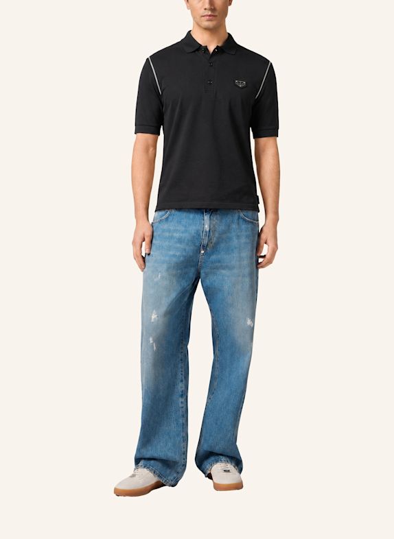 PHILIPP PLEIN Kurzarm-Poloshirt WEISS