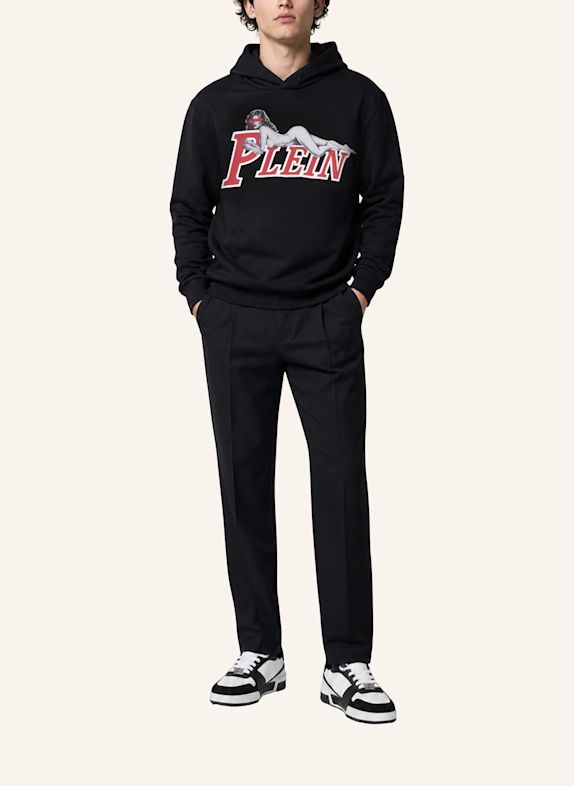 PHILIPP PLEIN Kapuzen-Sweatshirt SCHWARZ