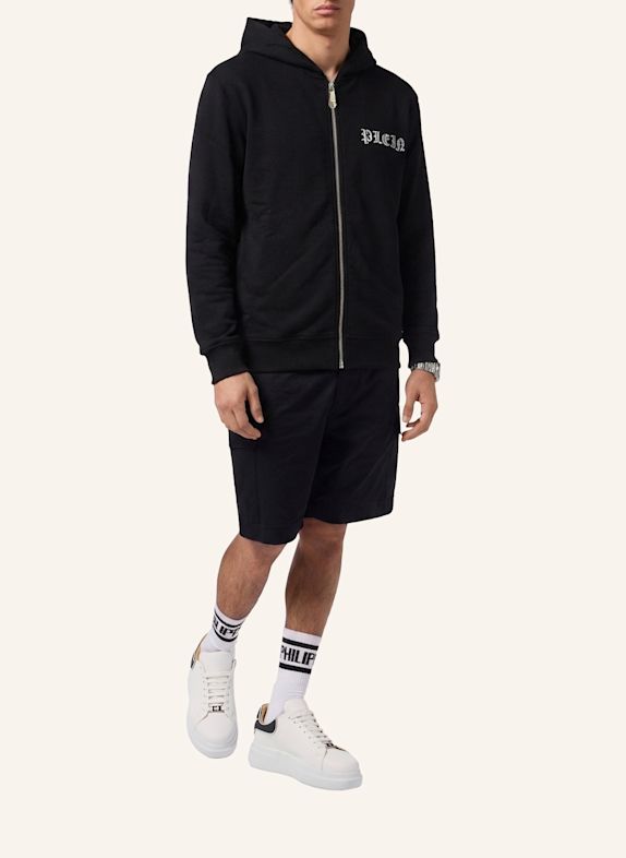 PHILIPP PLEIN Kapuzen-Sweatjacke SKULL SCHWARZ