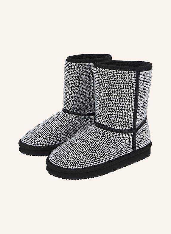 PHILIPP PLEIN Flache Stiefel mit mittelhohem Schaft SILBER