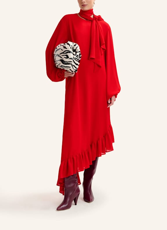 ESSENTIEL ANTWERP Kleid IFLOWER mit Rüschen ROT