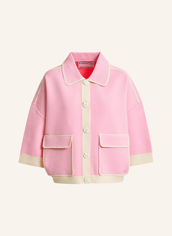 ESSENTIEL ANTWERP Strickjacke JUGLY ROSA/ WEISS