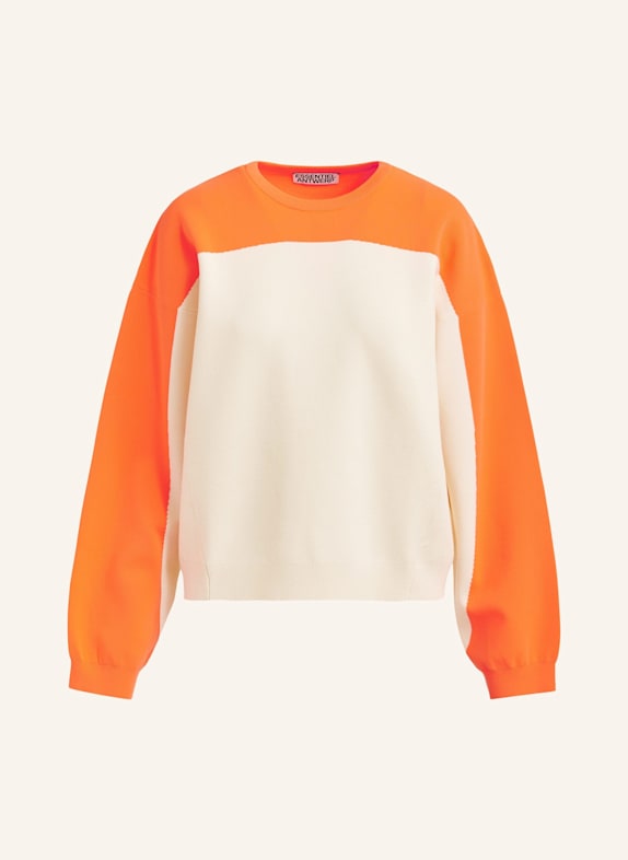 ESSENTIEL ANTWERP Pullover JOTO ORANGE/ WEISS